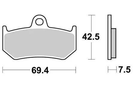Sbs Jarrupalat Sintered Taakse - Duell MP varaosat ja tarvikkeet - 123526 - 1