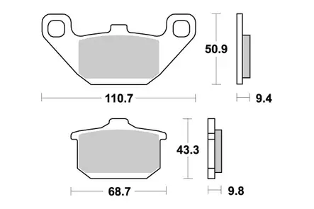Sbs Jarrupalat Sintered Taakse - Duell MP varaosat ja tarvikkeet - 123866 - 1