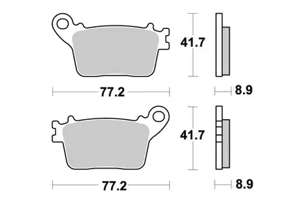 Sbs Jarrupalat Sintered Taakse - Duell MP varaosat ja tarvikkeet - 123906 - 1