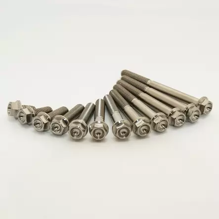 Scar 2 x Titanium HEX HEAD FLANGE BOLT M6 x 28 - titanium Gr5-Ti - Duell MP varaosat ja tarvikkeet - 75016 - 1