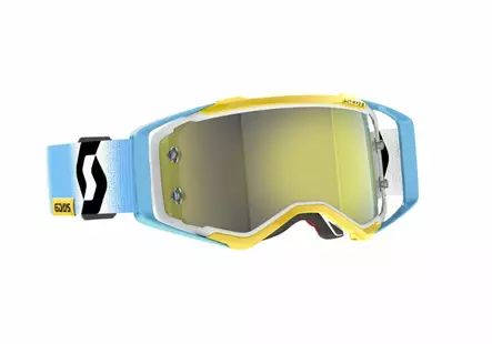 Scott Goggle Prospect 6days 2023 ARG white/blue yellow chrome works - Duell ajovarusteet - 57256 - 1