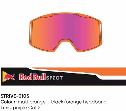 Spect Red Bull Strive MX Goggles Single lens Black/Orange purple - Duell ajovarusteet - 45986 - 1