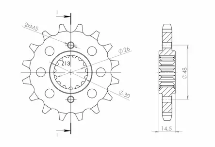 Supersprox Eturatas 339.18RB Kumivaimennuksella - Duell MP varaosat ja tarvikkeet - 119996 - 1