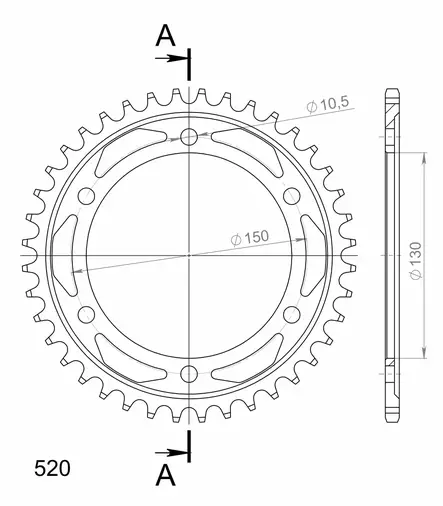 Supersprox / JT Teräs takaratas 859.40 - Duell MP varaosat ja tarvikkeet - 118746 - 1