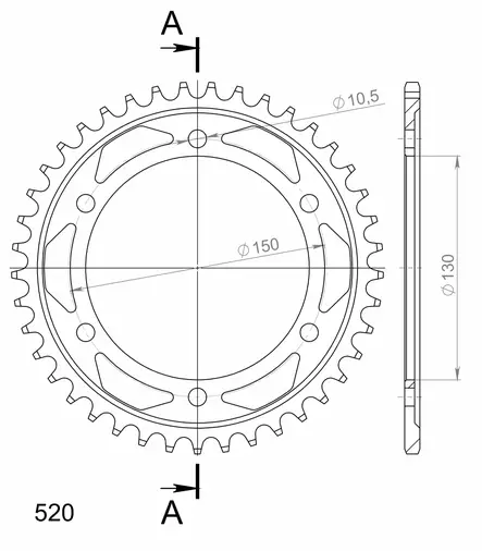Supersprox / JT Teräs takaratas 859.41 - Duell MP varaosat ja tarvikkeet - 118926 - 1