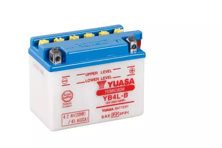 Yuasa akku YB4L-B (cp) Happopatruuna mukana (10) - Duell muut varaosat ja tarvikkeet - 131346 - 1