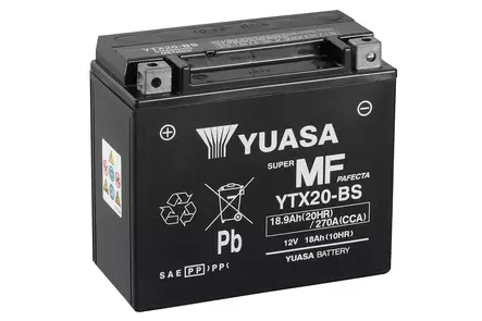 Yuasa akku YTX20-BS (cp) Happopatruuna mukana (3) - Duell muut varaosat ja tarvikkeet - 131476 - 1