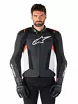 Alpinestars Nahkatakki Missile v3 Musta/Valkoinen/Punainen Fluo, 54 - Duell ajovarusteet - 40976 - 1