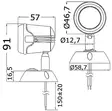 Articulated HI-POWER LED Black spotlight 12/24 V - Duell venetarvikkeet - 7916 - 1