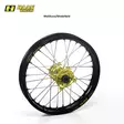 Haan wheel SX65 FRONT 02-24 14-1,60 BLACK RIM/YELLOW HUB - Duell MP varaosat ja tarvikkeet - 63756 - 1