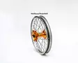 Haan wheel SX&SXF&EXC MODELS 17-3,50 SILVER RIM/ORANGE HUB - Duell MP varaosat ja tarvikkeet - 63986 - 1