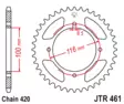 JT Takaratas Alumiini 7075 T6 Musta JTA461.50BLK - Duell MP varaosat ja tarvikkeet - 118946 - 1