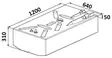 Polttoainesäiliö 1200x640x310 198 l (bensiini) - Duell venetarvikkeet - 4846 - 1