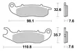 Sbs Jarrupalat Ceramic - Duell MP varaosat ja tarvikkeet - 124026 - 1