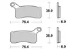 Sbs Jarrupalat Racing Sintered - Duell MP varaosat ja tarvikkeet - 122646 - 1