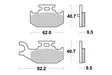 Sbs Jarrupalat Racing Sintered - Duell MP varaosat ja tarvikkeet - 123706 - 1
