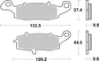 Sbs Jarrupalat Sintered Taakse - Duell MP varaosat ja tarvikkeet - 122506 - 1