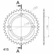 Supersprox Alu Takaratas KTM SX50 14- Oranssi 38 - Duell MP varaosat ja tarvikkeet - 118566 - 1