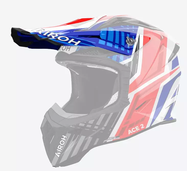 Airoh Aviator Ace 2 Peak Proud Blue/Red Gloss - Duell ajovarusteet - 59777 - 1