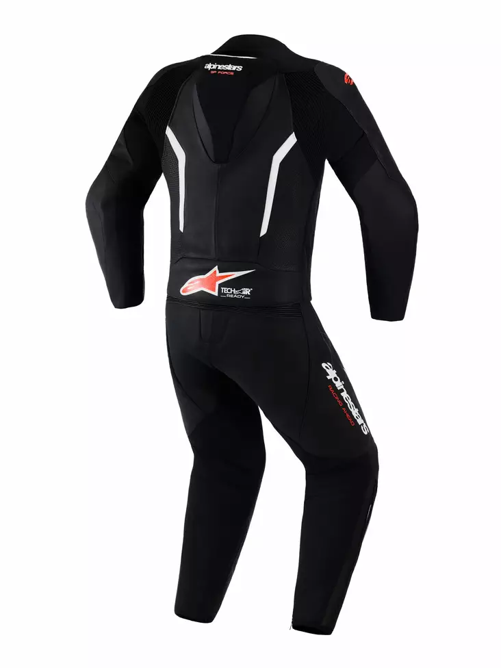 Alpinestars Nahkapuku 2PCS GP Force V2 Musta/Valkoinen/Fluo Punainen, 48 - Duell ajovarusteet - 40837 - 1