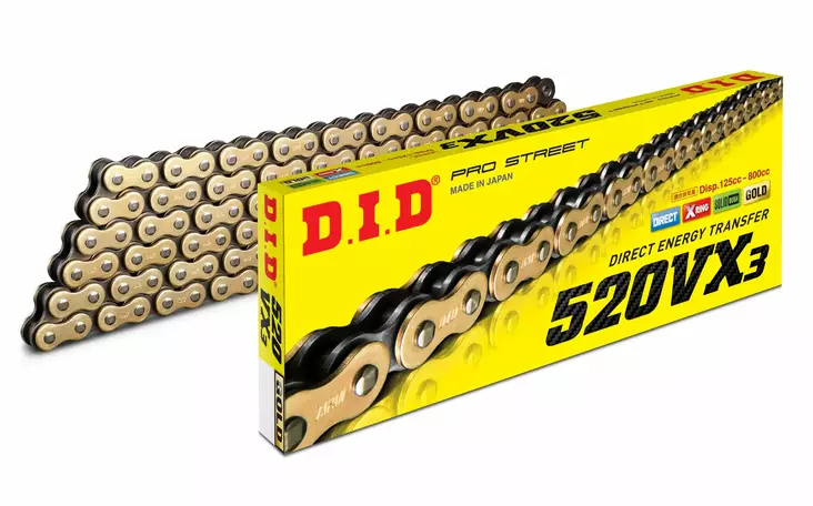 D.I.D 520VX3 G&B Chain+Connecting link (FJ) - Duell MP varaosat ja tarvikkeet - 116307 - 1