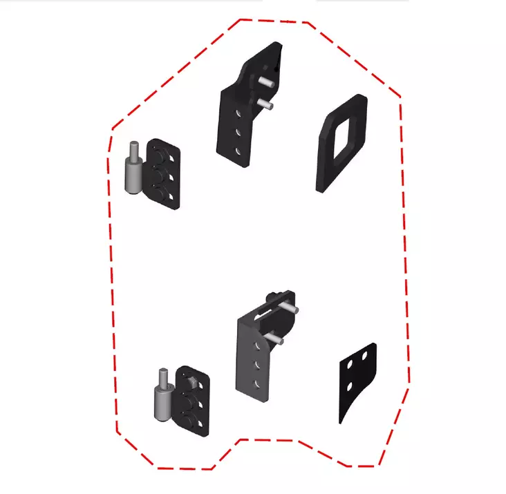 DFK Oikean Oven saranat Can-Am Traxter 2024- - Duell ATV varaosat ja tarvikkeet - 29967 - 1