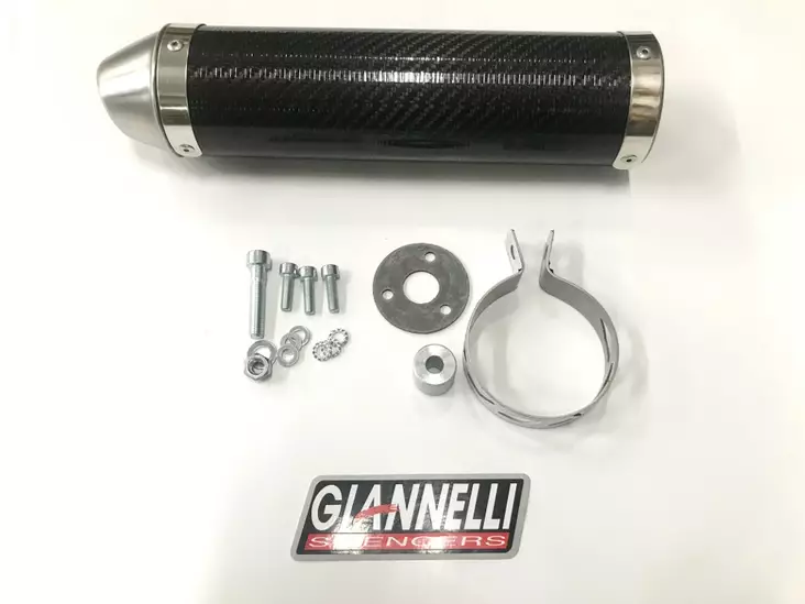 Giannelli Enduro 2T Äänenvaimentaja, Hiilikutu (E-hyv.), Aprilia 06- / Derbi 09 - Duell mopojen varaosat ja tarvikkeet - 114977 - 1