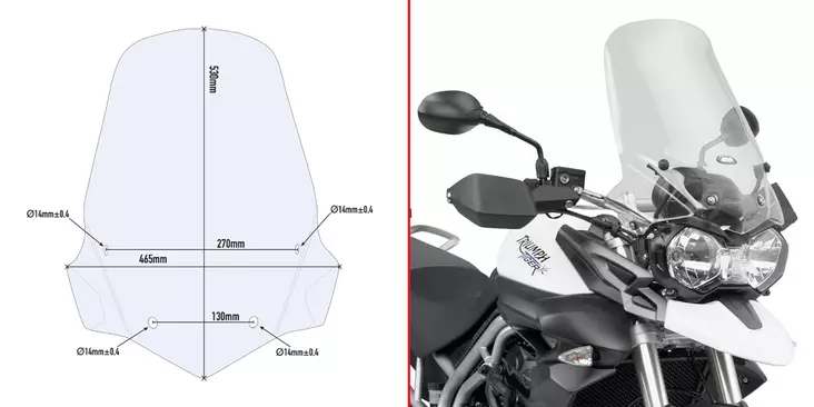 Givi Specific fitting kit for 6401DT Tiger 800 11- - Duell MP varaosat ja tarvikkeet - 101027 - 1