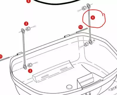 Givi Stop bag opening yarn 2 pcs. - Duell MP varaosat ja tarvikkeet - 101307 - 1