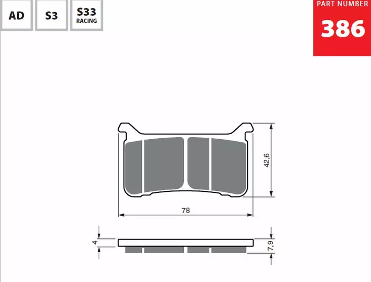 GOLDFREN Jarrupalat 386 Ceramic Carbon S3 - Duell MP varaosat ja tarvikkeet - 68007 - 1