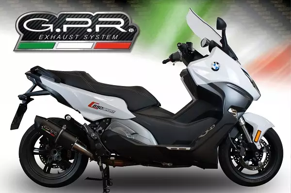 GPR Bmw C 650 Sport 2016/20 e4 EC-Approv. slip-on exhaust Furore Evo4 Nero - Duell MP varaosat ja tarvikkeet - 110077 - 1