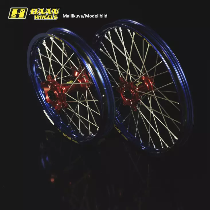Haan wheel CRF450 13- 19-2,15 RED/BLUE - Duell MP varaosat ja tarvikkeet - 63967 - 1