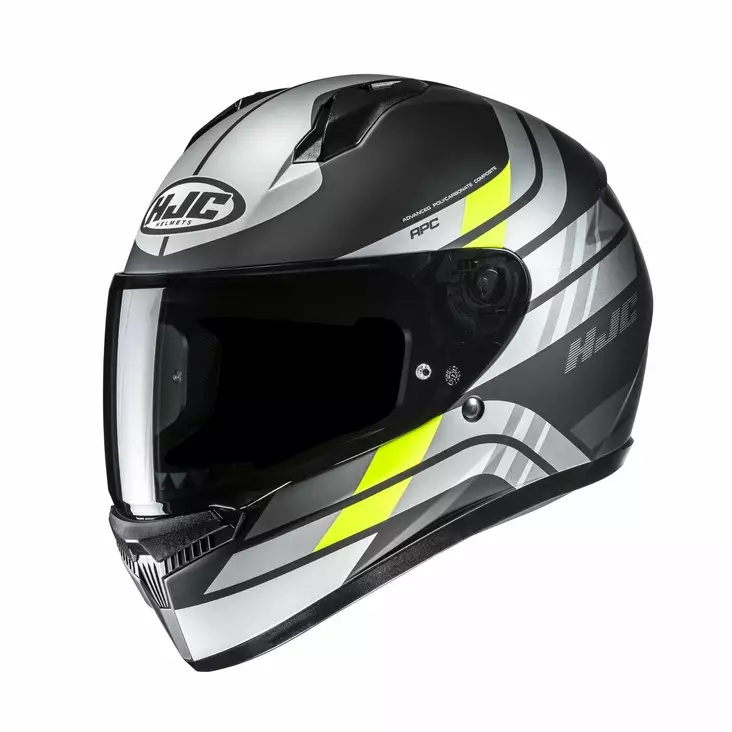 HJC Kypärä C10 Hiper Musta/Harmaa/Fluo Keltainen MC3HSF, 2XL - Duell ajovarusteet - 55727 - 1