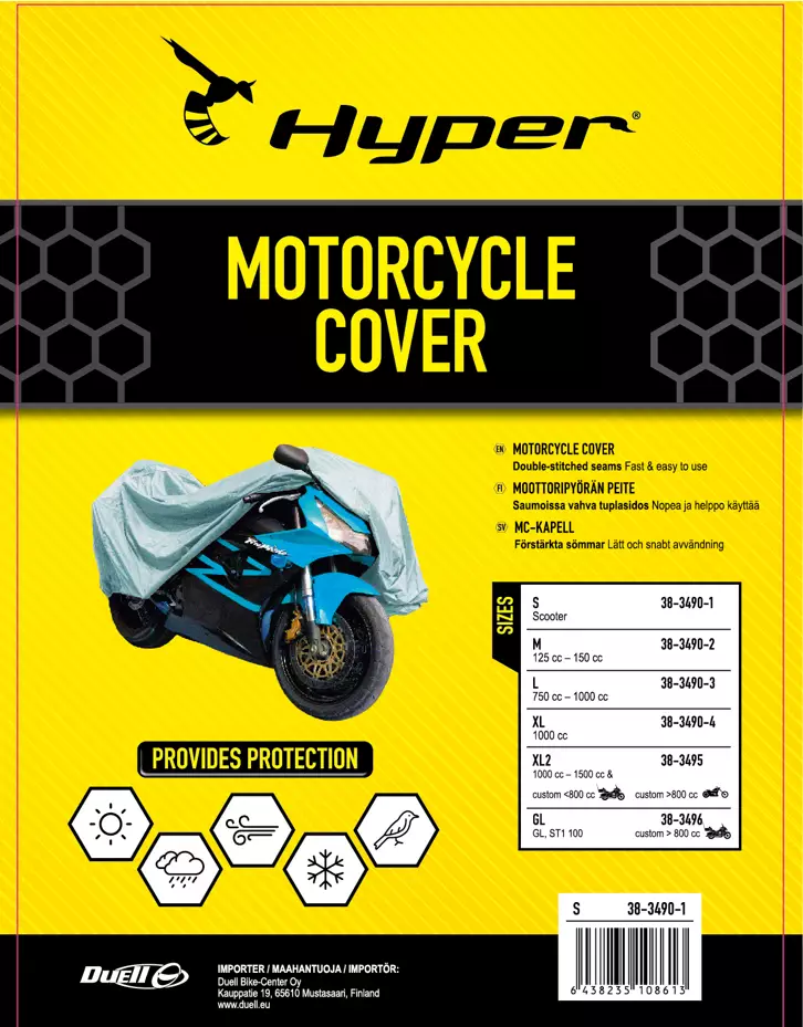 Hyper Säilytyspeite MP Koko M 203x89x124cm - Duell MP varaosat ja tarvikkeet - 87937 - 1