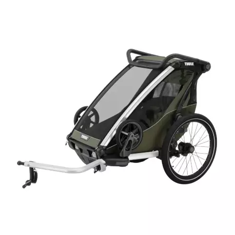 Lastenkuljetusperäkärry THULE Chariot Lite single Vintage vihreä - Duell polkupyörien varaosat ja tarvikkeet - 139157 - 1
