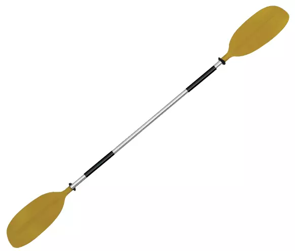 OS KAYAK PADDLE 1 PCE - ASYMMETRIC BLADES 2170mm YELLOW - Duell venetarvikkeet - 132977 - 1