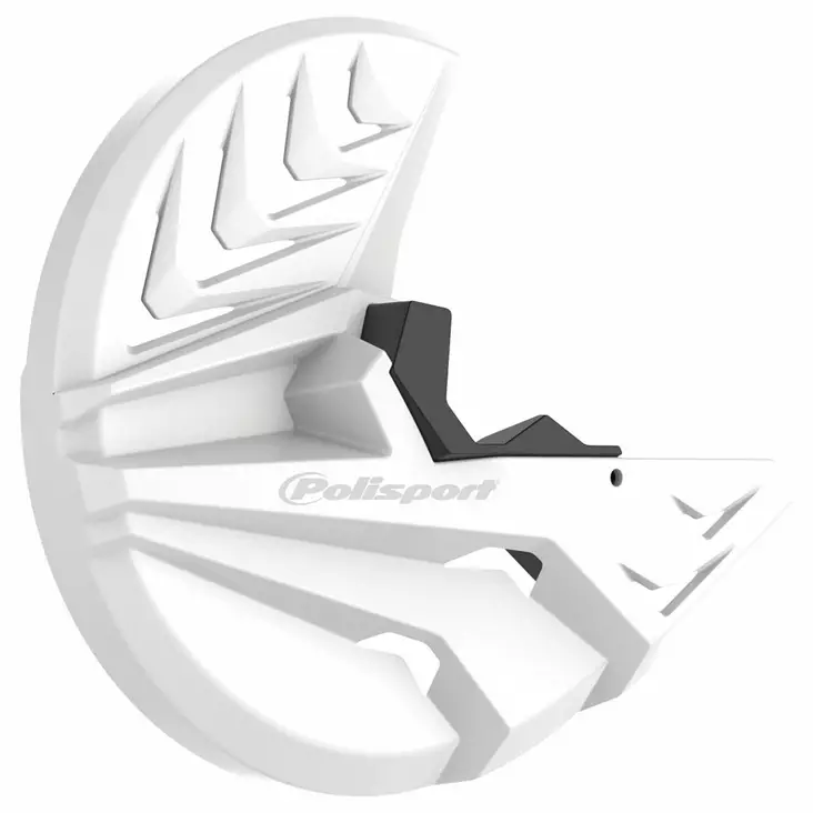 Polisport Disk with bottom fork prot Honda CRF450R(10-14) white/black (8) - Duell MP varaosat ja tarvikkeet - 129277 - 1
