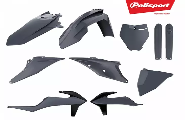 Polisport plastic kit SX/SX-F 2019-22 Nardo harmaa (1) - Duell MP varaosat ja tarvikkeet - 129167 - 1