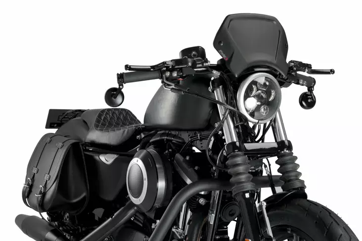 Puig Aluminium Front Plate For Harley Davidson C/Black - Duell MP varaosat ja tarvikkeet - 99467 - 1