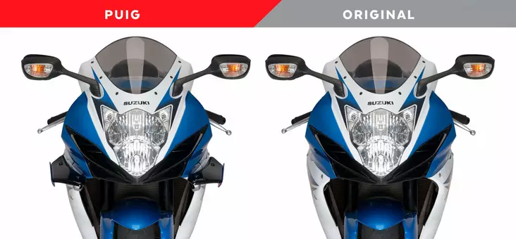 Puig Downforce Spoilers For Suzuki Gsx-R600/750 11'- Red - Duell MP varaosat ja tarvikkeet - 94237 - 1