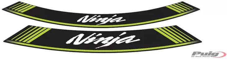 Puig Kit 8 Rim Strips Ninja C/Green - Duell MP varaosat ja tarvikkeet - 93047 - 1