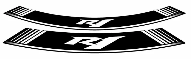 Puig Kit 8 Rim Strips R1 C/White - Duell MP varaosat ja tarvikkeet - 92907 - 1