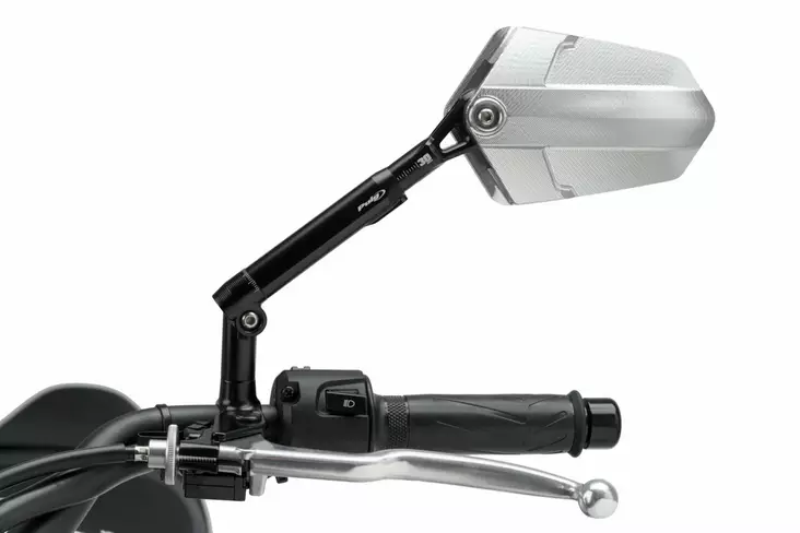 Puig Rear Mirror Mod. Explorer Homolog. Left C/Black-Al - Duell MP varaosat ja tarvikkeet - 99937 - 1
