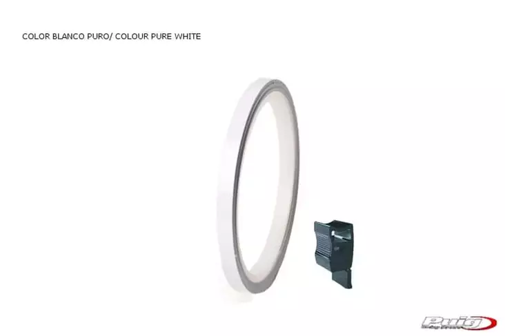 Puig Rim Strip 6 Meters+Aplicator C/White - Duell MP varaosat ja tarvikkeet - 93807 - 1