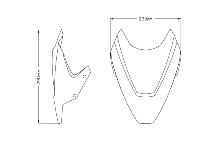 Puig Windshield New Generation Sport Ducati Streetfight - Duell MP varaosat ja tarvikkeet - 98127 - 1