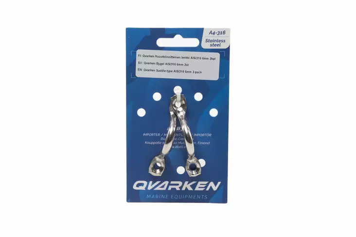 Qvarken Ruuvikiinnitteinen lenkki AISI316 4mm 2-pack - Duell venetarvikkeet - 139637 - 1
