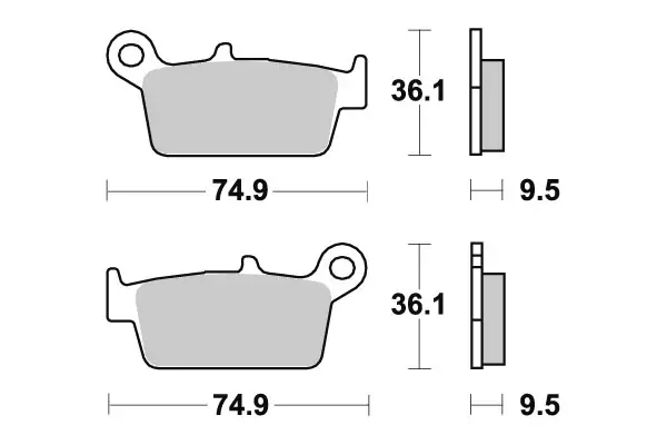 Sbs Jarrupalat Carbon Silver - Duell MP varaosat ja tarvikkeet - 123997 - 1