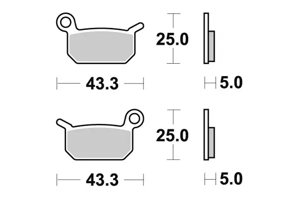 Sbs Jarrupalat Racing Sintered - Duell MP varaosat ja tarvikkeet - 123127 - 1