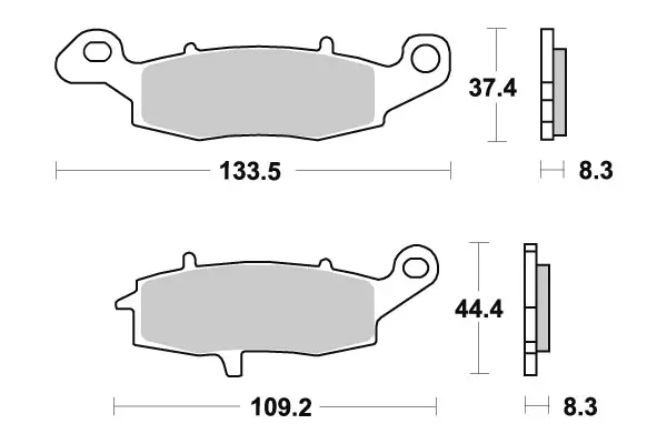 Sbs Jarrupalat Sintered - Duell MP varaosat ja tarvikkeet - 123887 - 1