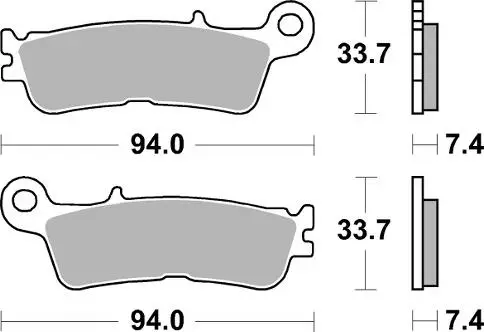 Sbs Jarrupalat Sintered Offroad - Duell MP varaosat ja tarvikkeet - 122897 - 1